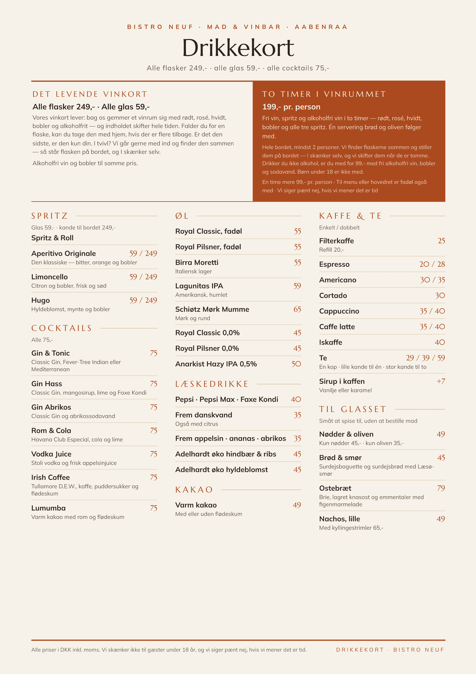 Drikkelse – Bistro Neuf