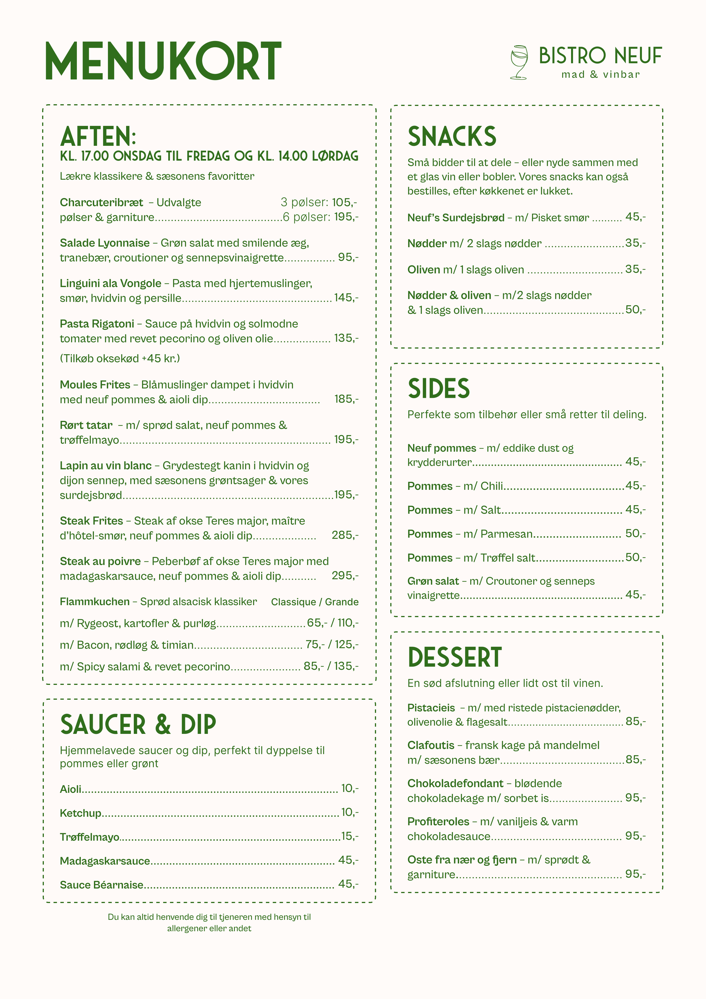 Aften – Bistro Neuf